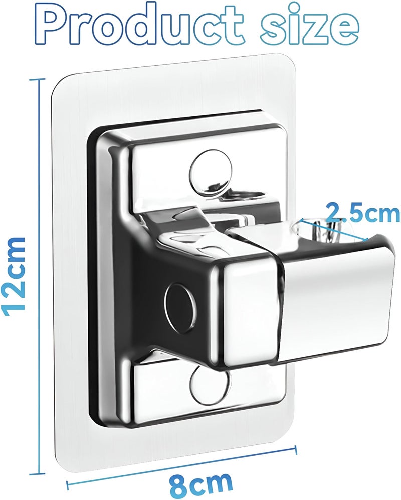 Rotating Shower Holder - Adjustable 360 Degree Wall Mount with Strong Double-Faced Adhesive for Secure Modern Bathroom Organization and Elegant Space-Saving Convenience - Image 2