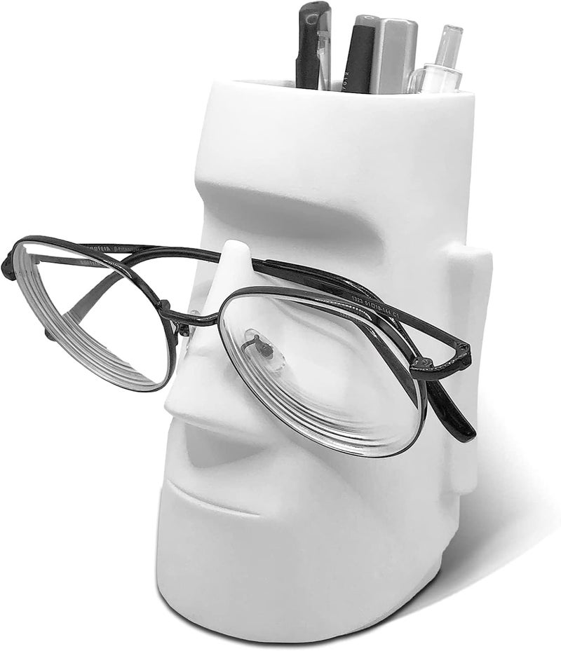 X spring Pencil Holder, Pen Holder For Desk, Pencil Holder With Glasses Holder, Simple Modern Style Pencil Holder With Glasses Holder, Multifunctional Makeup Brush Holder, Desk Accessories - Image 1