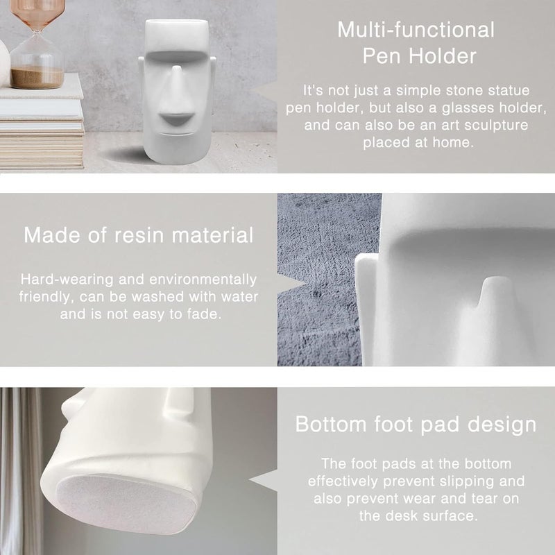 X spring Pencil Holder, Pen Holder For Desk, Pencil Holder With Glasses Holder, Simple Modern Style Pencil Holder With Glasses Holder, Multifunctional Makeup Brush Holder, Desk Accessories - Image 2