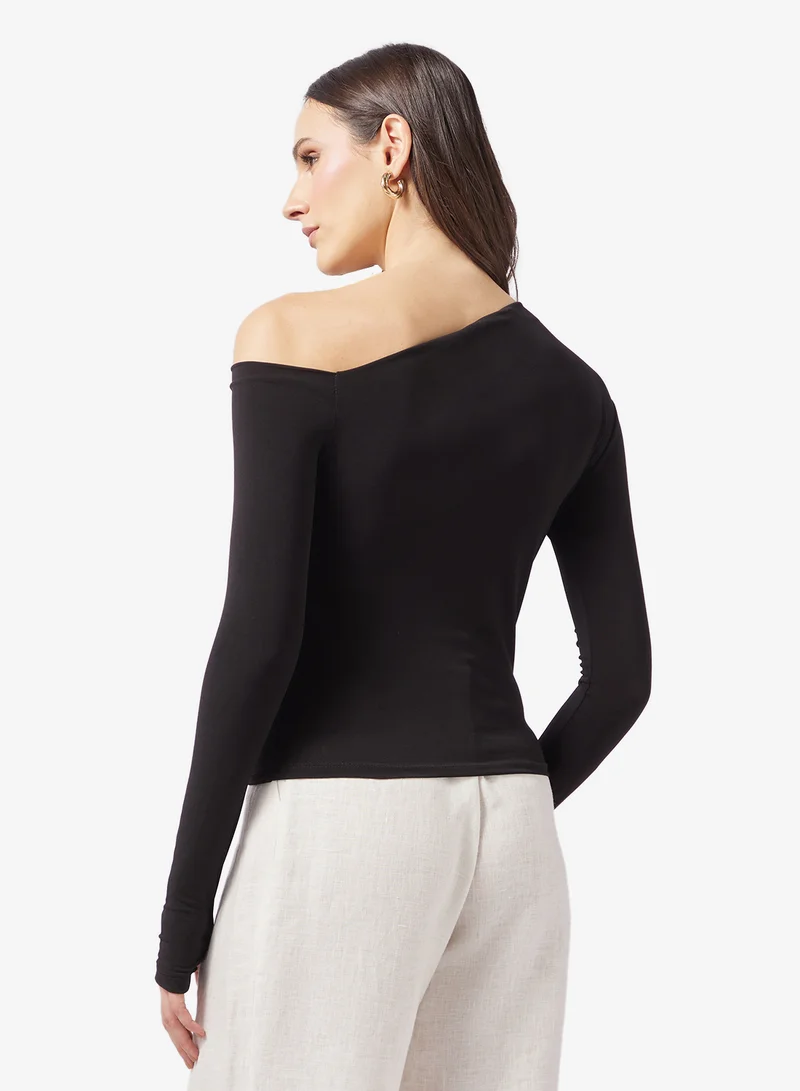 ELLA Top With Asymmetric Neck