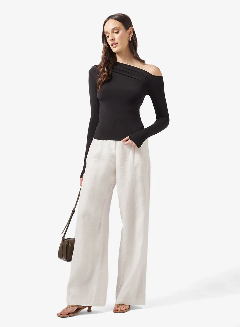 Ella  Top With Asymmetric Neck for Women | Best Price UAE