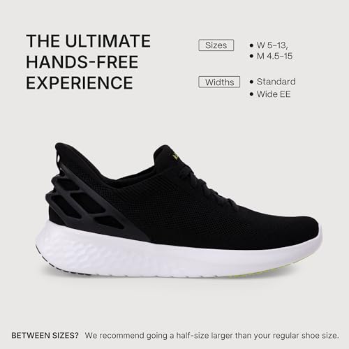 Kizik Athens Slip On Sneakers: Comfortable All-Day Wear, Hands Free Convenience, Mens & Womens Walking Shoes with Arch Support, Wide Toe Box Available - Black M10 / W11.5 - Image 4