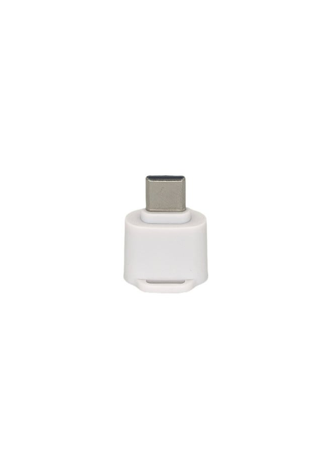 Typec Mobile Phone Card Reader For Apple Mobile Phone Computer Converter External Expansion TF Memory Card Adapter-Color:Plastic White Type-c [without Hat-without Chain] - Image 1