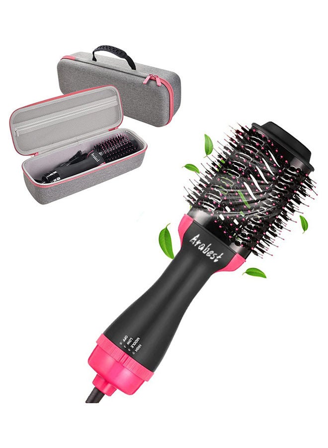 NIBEMINENT Electric Negative Ion Hair Brush Black/Pink 34 x 7.5 5.5cm - Image 1