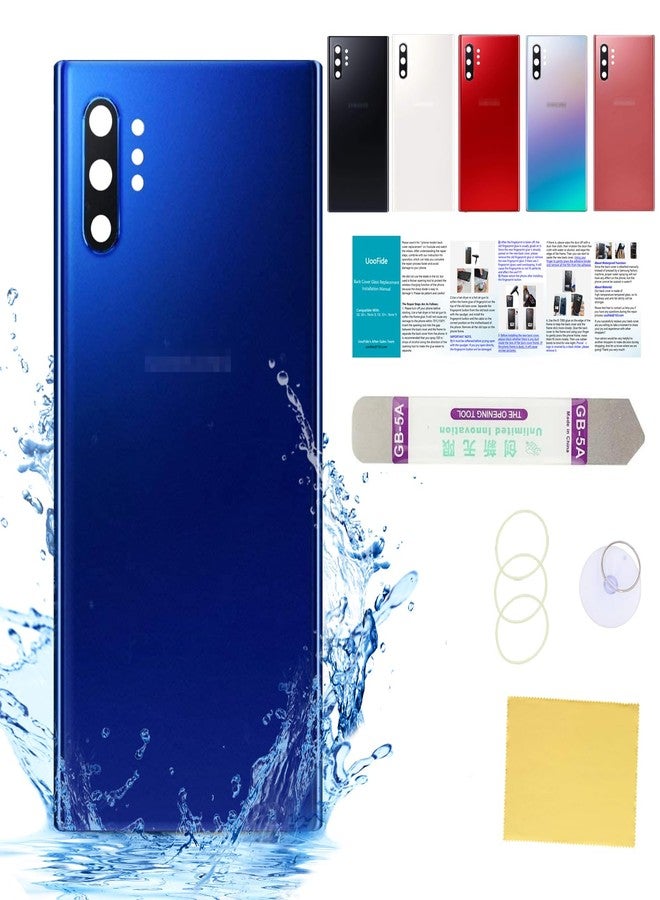UooFide Compatible for Samsung Galaxy Note 10 Plus Back Cover Glass Replacement 6.8-Inches SM-N975U All Carriers with Installation Manual + Repair Tool Kit (Aura Blue) - Image 1