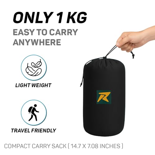 Rocksport Camplite +10°C to +20°C Mummy Shape Sleeping Bag for Camping, Hiking, Indoor & Outdoor, Warm Sleep Bag l Free Adventure Pass - Image 5