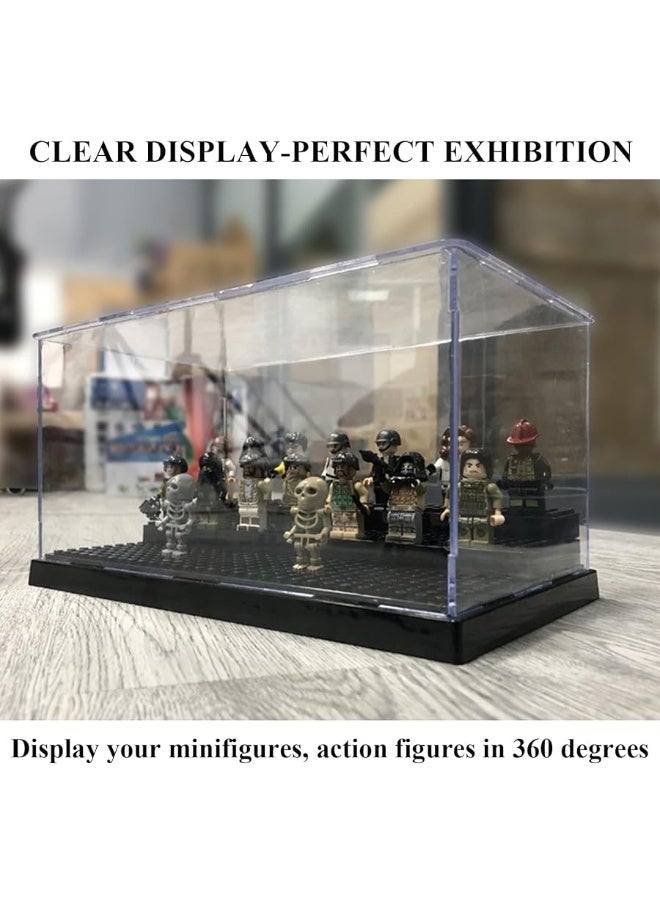 WMM Minifigure Display Case for Action Figures Blocks, Dustproof Acrylic Display Box Storage with 3 Movable Steps for Collection Models Minifigures, Bricks Blocks Toys - Image 5