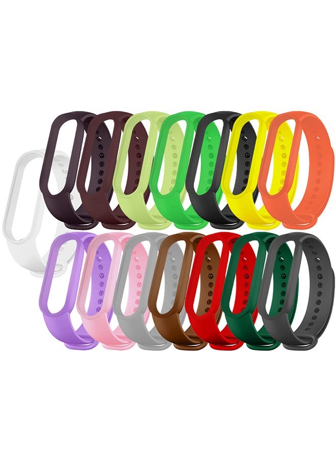 15 Pieces of Strap Band for Xiaomi Mi Band 6 Mi Band 5 - Silicone Watch band Replacement Band