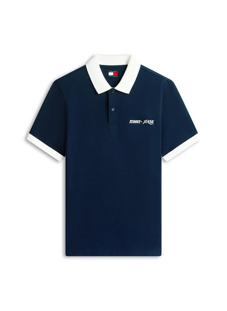 TOMMY JEANS  Regular Fit Embroidery Pique Polo Shirt for Men | Best Price UAE