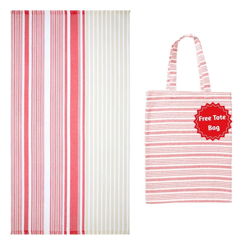 Folkulture Turkish Beach Towel with Tote Bag  Oversized 40 x 70 Quick Dry Bath Towels for Adults Swimming Pool Travel  Large Lightweight Beach Blanket Waterproof Sandproof Beach Accessories