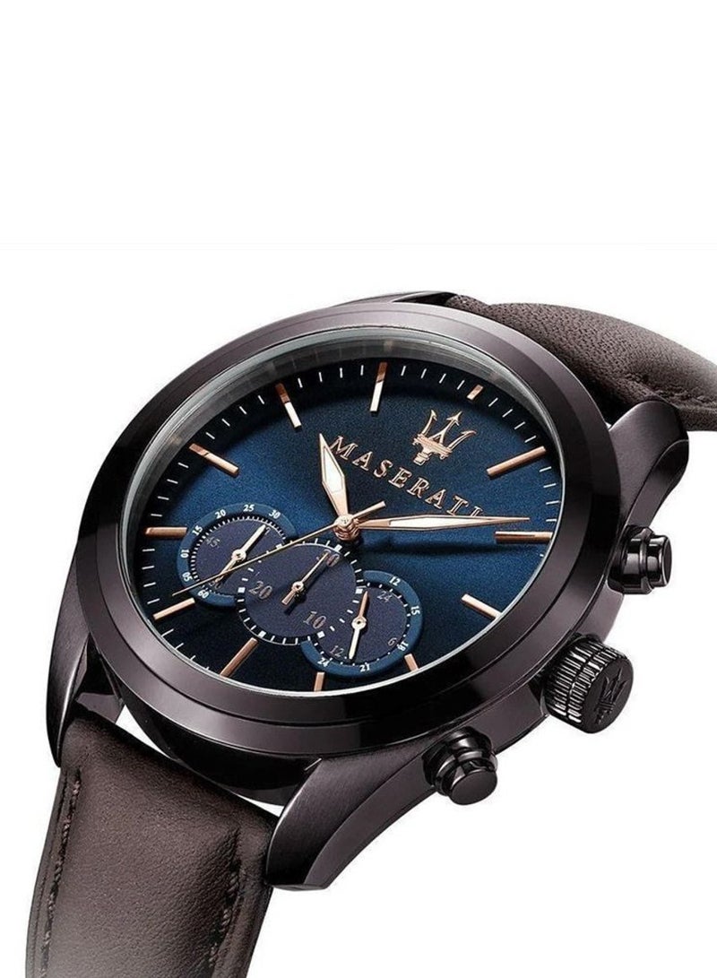 Maserati ساعة كوارتز تناظرية للرجال بسوار بني R8871612008 - 45 مم - Image 2