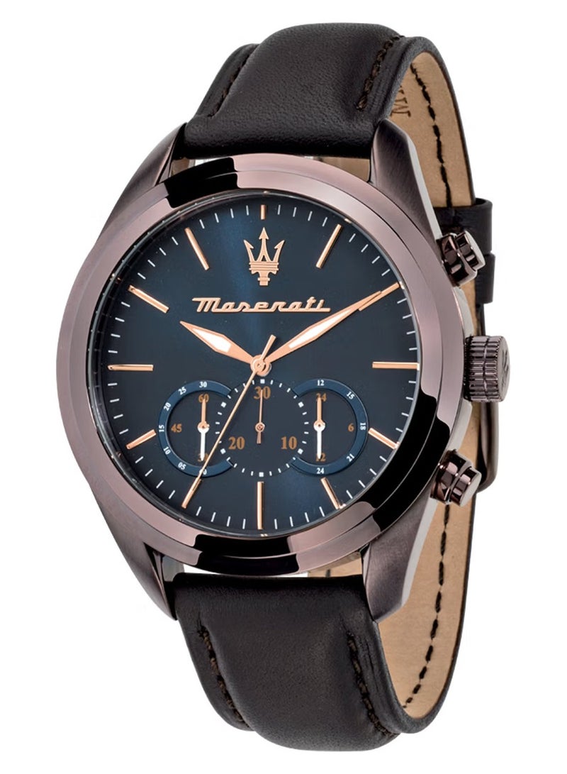 Maserati ساعة كوارتز تناظرية للرجال بسوار بني R8871612008 - 45 مم - Image 5