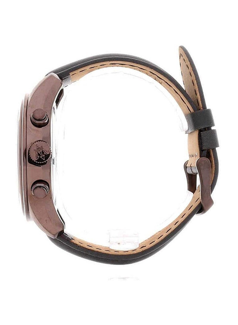 Maserati ساعة كوارتز تناظرية للرجال بسوار بني R8871612008 - 45 مم - Image 3