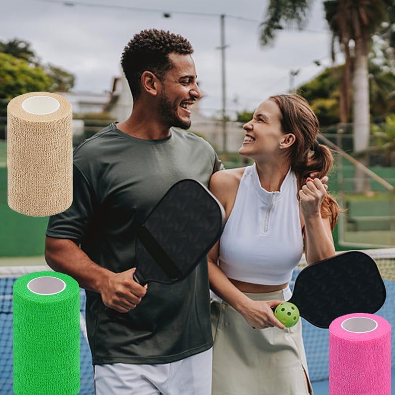 Clooflar 12 Pack Self Adhesive Bandage Wrap,3" X 5 Yards Multi-Colored Elastic Cohesive Bandage for Sports,Wrist,Ankle,Vet Wrap,Grip Tape - Image 5
