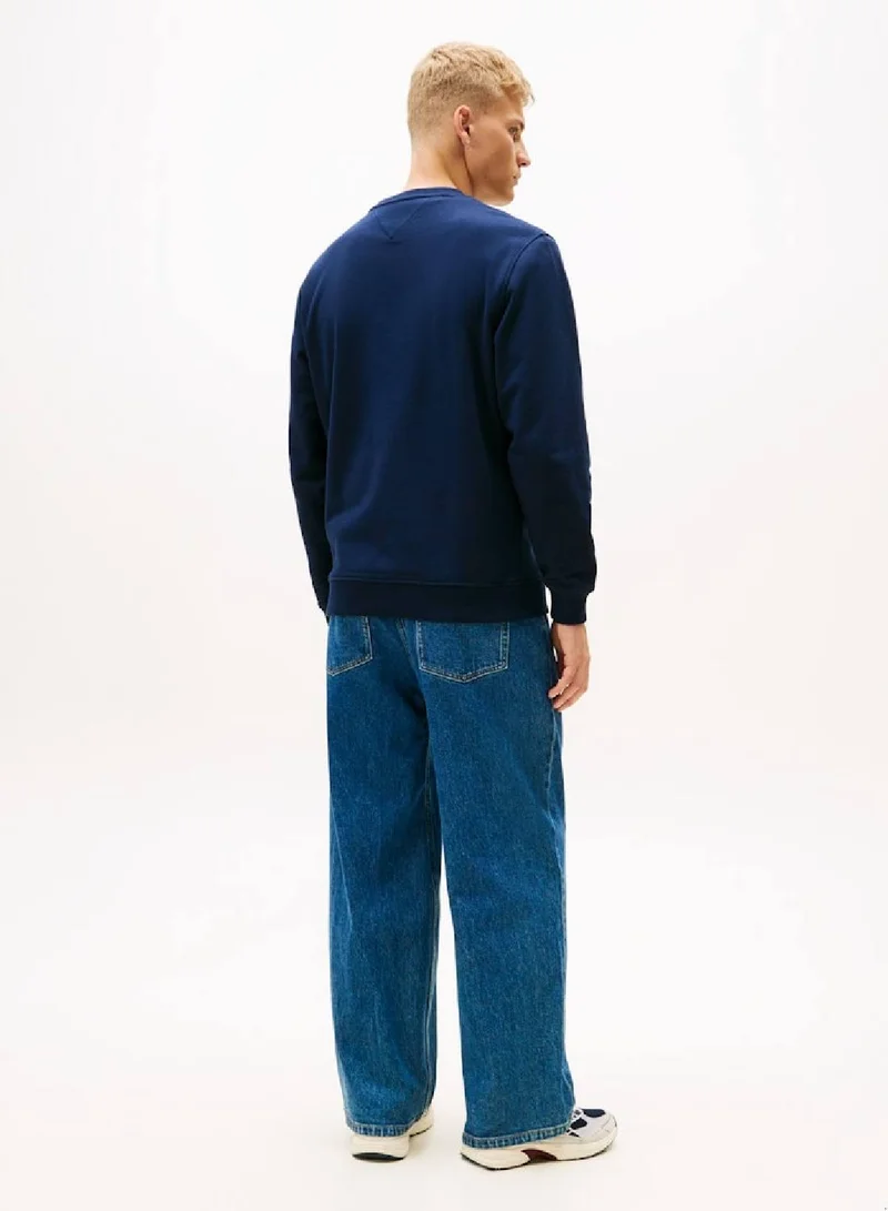 تومي جينز سويتشيرت بقصّة عادية