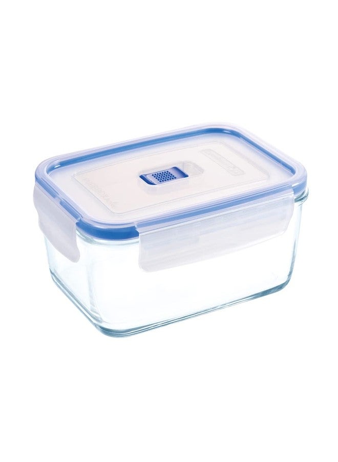 لومينارك علبة تخزين مستطيلة الشكل من داجار بيور بوكس، سعة 1220 مل، مصنوعة من زجاج لومينارك الشفاف، لون أزرق، أبعادها 13 × 18.5 × 6.55 مم