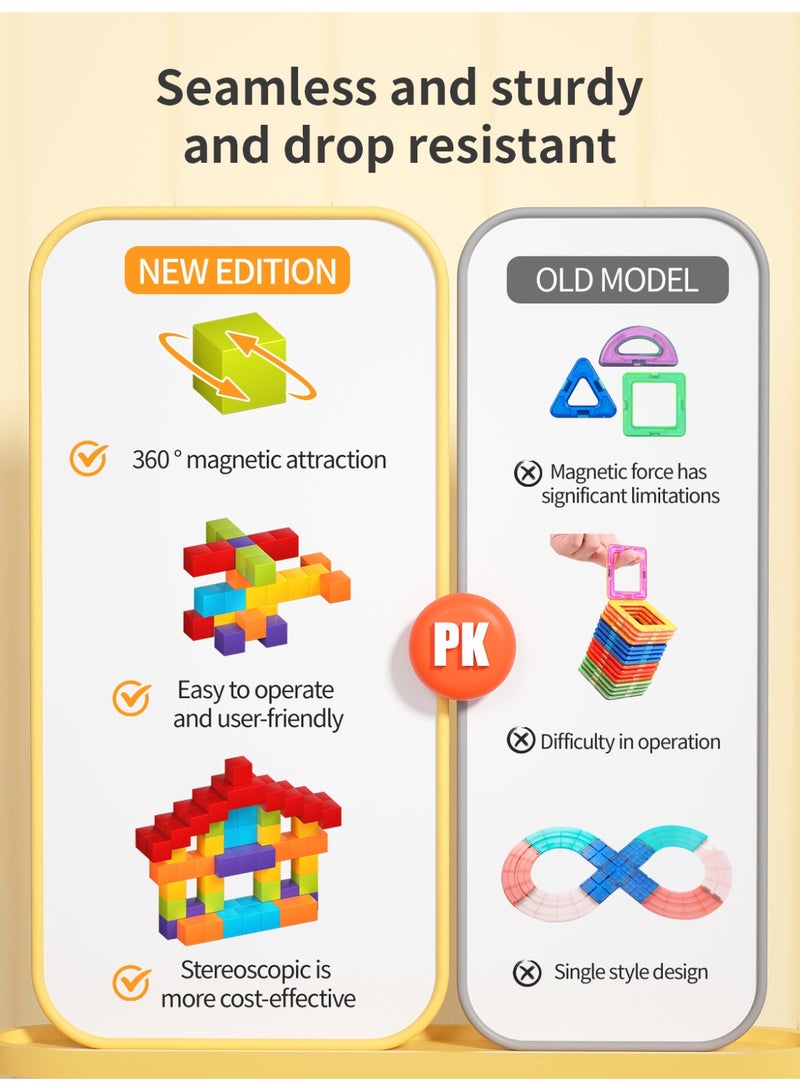 RAKAY Magnetic Building Blocks Set, 96 Pieces, Educational STEM Construction Toy with Strong Magnetic Force - Image 4