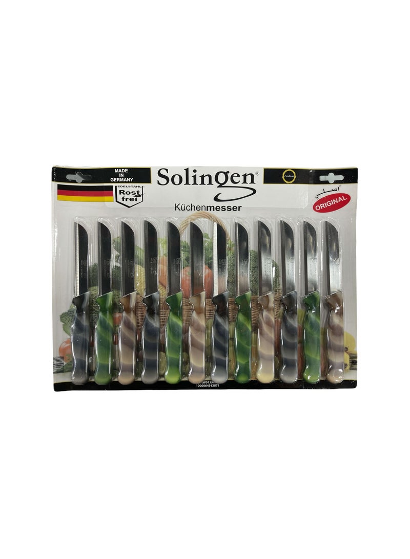 Solingen Knife 12Pcs Marble Camo Color