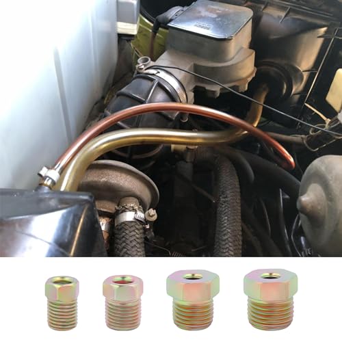 IHOTDER 16PCS 3/16 Brake Line Fittings,Thread Brake Line Repair Kit Metric Invert Flare Fittings,Universal Zinc Alloy Brake Line Kit Car Accessories for Most Cars Trucks SUVs(16PCS Fittings) - Image 3