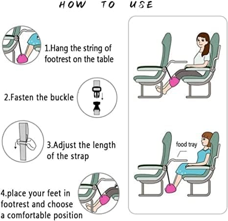 NIHSPRUHAY Perfect Airplane leg rest to Relax Your Feet Foot Hammock for Airplane Travel Accessories Desk Foot Hammock Travel Foot Rest Comfy Foot Hanger Airplane - Image 5
