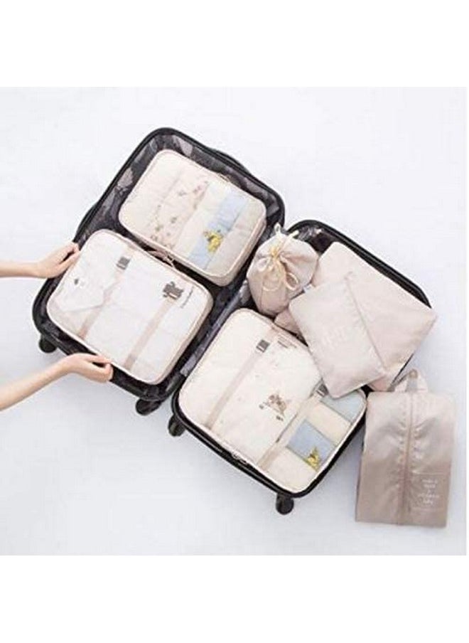 Styleys Packing Cubes Travel Organizer Lightweight Luggage Organisers With Laundry Bag and Shoe Bag (Set of 7, Beige - S11003), Polyester, 20L x 6W x 30H Cm - pzsku/ZAC73C42D67CCDFD1D158Z/45/_/1738306112/b14fc46b-fdc4-461a-96a9-49d4c3b575ae