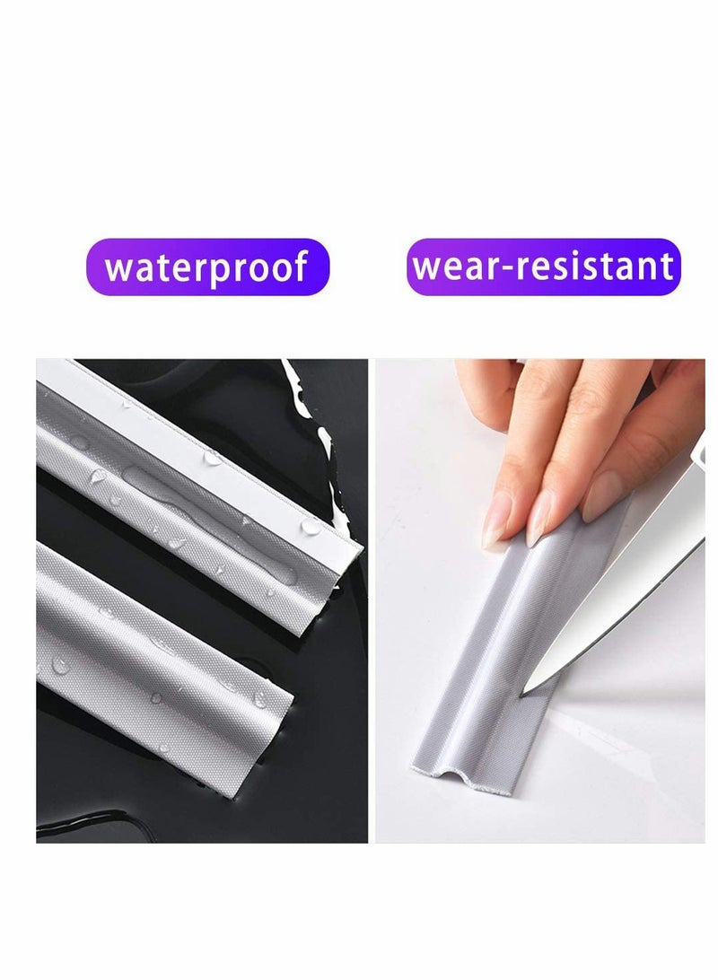 2 Packs Draft Stopper Sweep, Door Weatherproofing Stripping, Window Seal Strip Self-Adhesive Soundproof Seal Strip Cuttable, Wear-Resistant, Window Weather Stripping, Length 13.12Ft White - Image 4