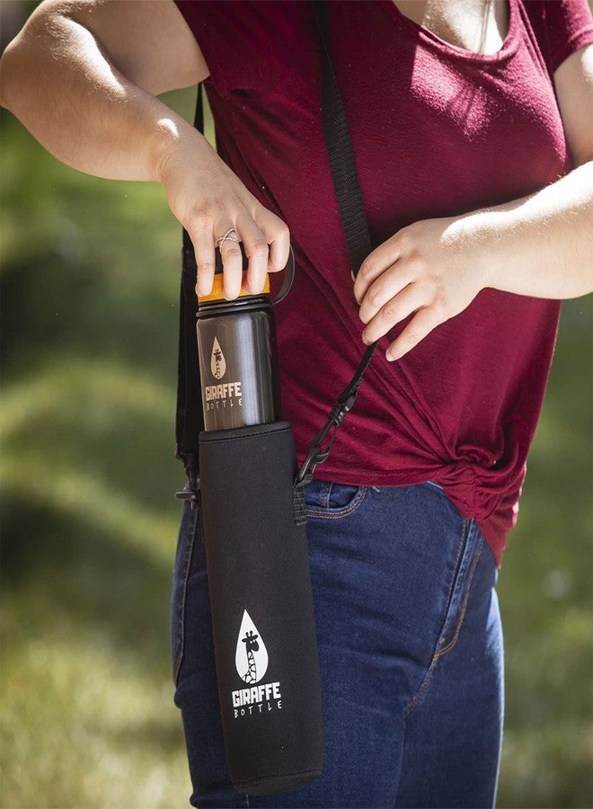 Giraffe Bottle Neoprene Bottle Carrier with Strap - Image 3