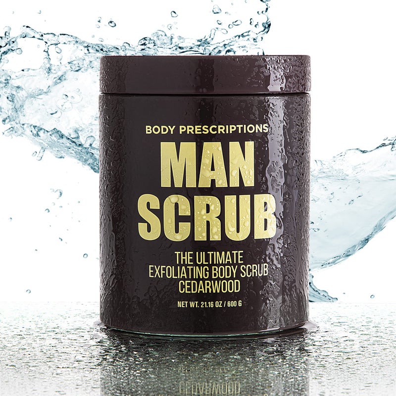 Body Prescriptions Menâ€™s Exfoliating Body Scrub â€“ Ultimate Skin Cleansing Wash in Jar with Twist-Top Lid, For All Skin Types, 21 Ounce (Pack of 1), Cedarwood - Image 5