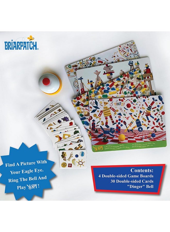 Briarpatch - I Spy Eagle Eye Find It Game Sharpen Your Senses With Fast Furious And Fun Matching! Includes 30 Double Sided Cards 4 Game Boards And A Bell For 2 To 4 Players Ages 5 And Above - Image 1