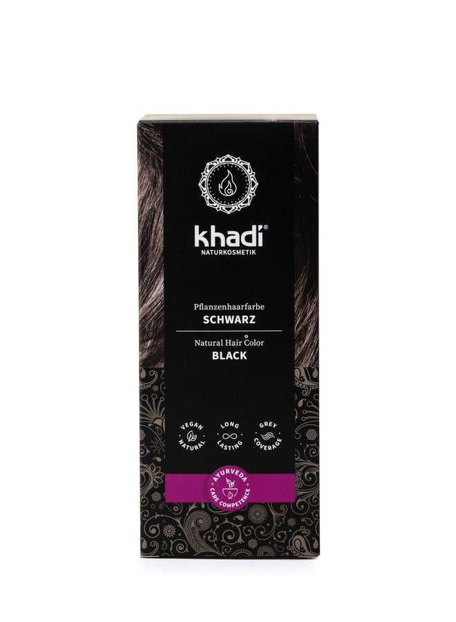 كادي لون شعر طبيعي أسود من خادي، 3.5 أونصة، صبغة شعر نباتية لشعر دافئ ومعبر، من الأسود الدافئ إلى الأسود الغامق المكثف، 100% عشبي، نباتي، خالٍ من البارابين والبارابين والمواد الكيميائية، مستحضر تجميل طبيعي لشعر صحي. - Image 1