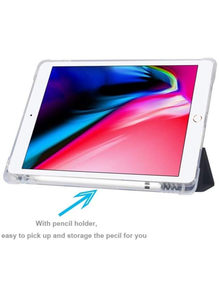 Gravity Soft Smart Case with Pencil Holder Foldable Stand Compatible with iPad 10.2 Inch 9th / 8th / 7th Generation 2021/2020/2019, iPad Air 3rd Generation, iPad Pro 10.5 Inch (Black with Matt Clear) - Image 3