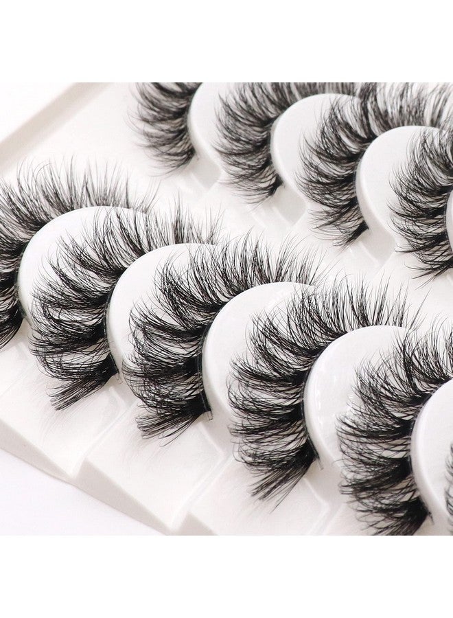 Veleasha Russian Strip Lashes With Clear Band Looks Like Eyelash Extensions D Curl Lash Strips 10 Pairs Pack (Dt11) - Image 3
