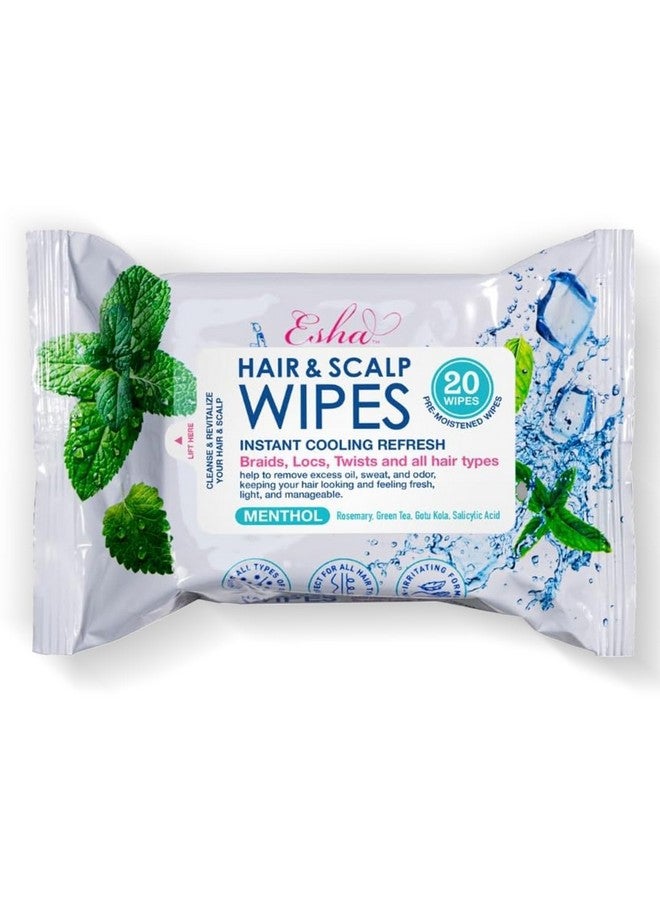 ESHA Hair & Scalp Wipes: Instant Cooling Refresh for Braids, Locs, Twists & All Hair Types - Stay Cool, Stylish, and Confident - Image 1