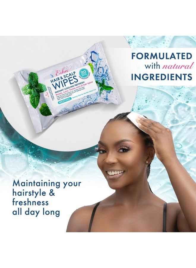 ESHA Hair & Scalp Wipes: Instant Cooling Refresh for Braids, Locs, Twists & All Hair Types - Stay Cool, Stylish, and Confident - Image 4