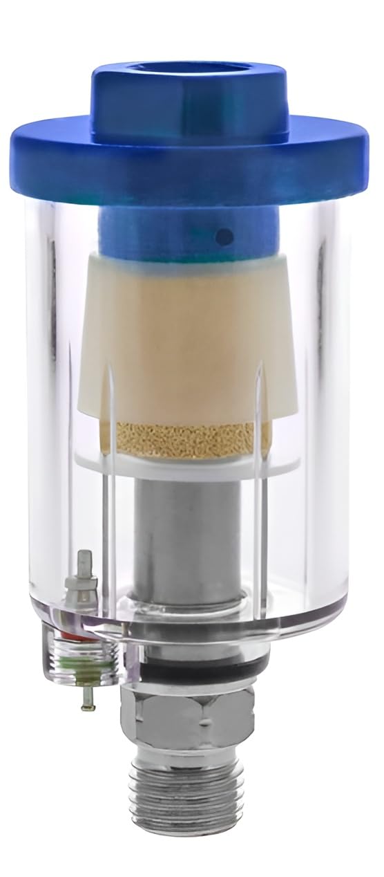 HCHGI HYDROCHROME HYDROGRAPHICS IN HCHGI Mini inLine Air Filter Oil Water Separator Drain Valve Water Trap Air Dryer Removes Moisture Dirt Use on Compressor Air Line Hose Air Tools Spray Guns Pack of 1  - Image 1