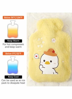 KASTWAVE 3Pack Mini Hot Water Bottles with Soft Cover Cute Plush Bag Bottle for Neck Shoulder Pain Relief and Hand Feet Warmer Menstrual Cramps Compress Cold Therapy  - Image 3