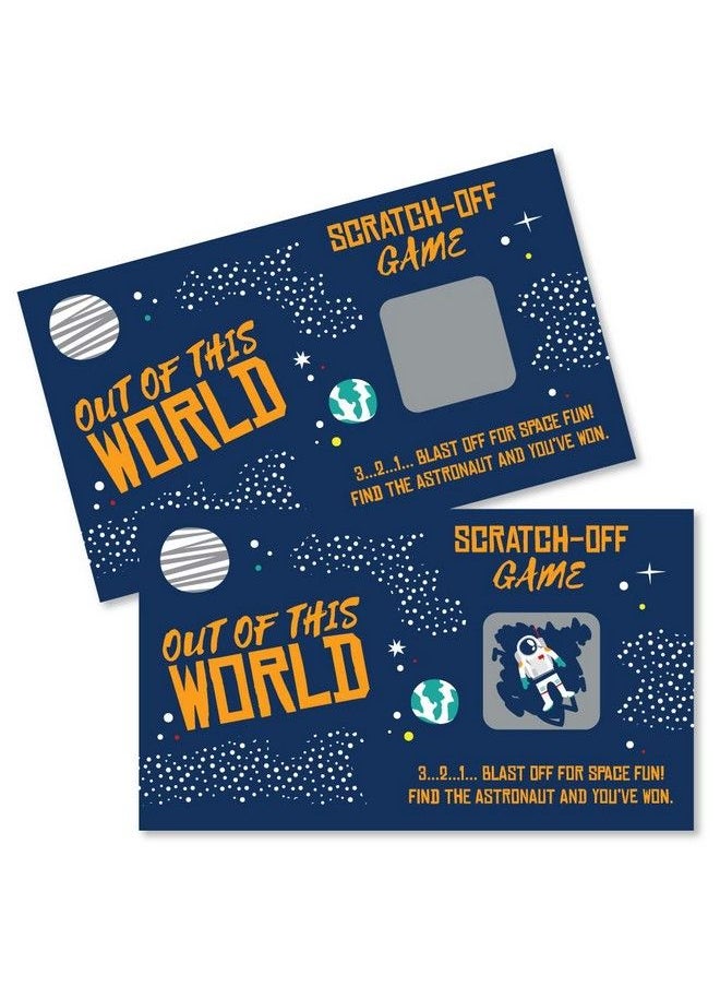 Big Dot of Happiness Blast Off To Outer Space Rocket Ship Baby Shower Or Birthday Party Game Scratch Off Cards 22 Count  - Image 2
