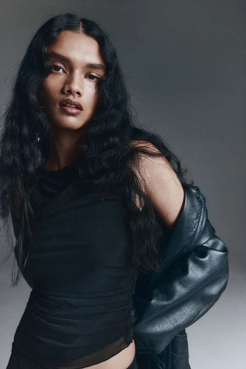 H&M Draped mesh vest top