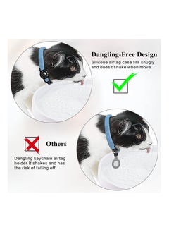 Y&D 2 Pack Case for Airtag 2021 Dog Collar Holder Cat with Anti-Lost Design Collars Small Pet Puppy Loop & Backpack Bag Straps  - Image 4