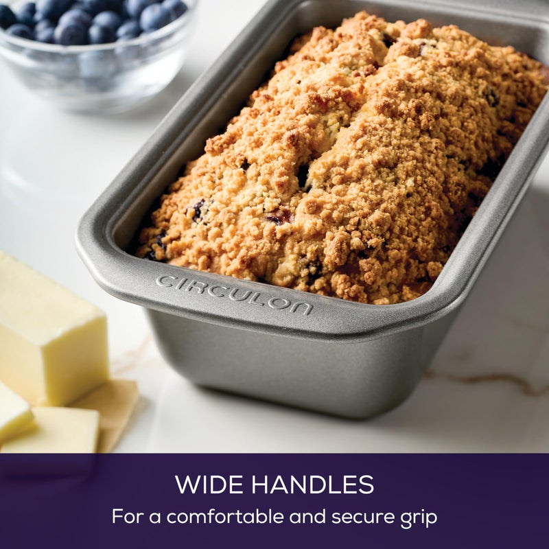 Circulon Nonstick Bakeware 9-Inch x 5-Inch Loaf Pan, Gray - Image 5