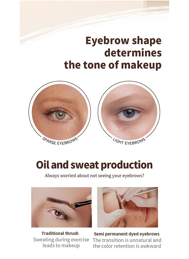 OCHEAL - Double Head Styling Stereo Plastic Eyebrow-"Can't Rub Off" Long-Lasting Artificial Eyebrows ,Waterproof And Sweat Resistant For 18 Hours #03 - Image 1