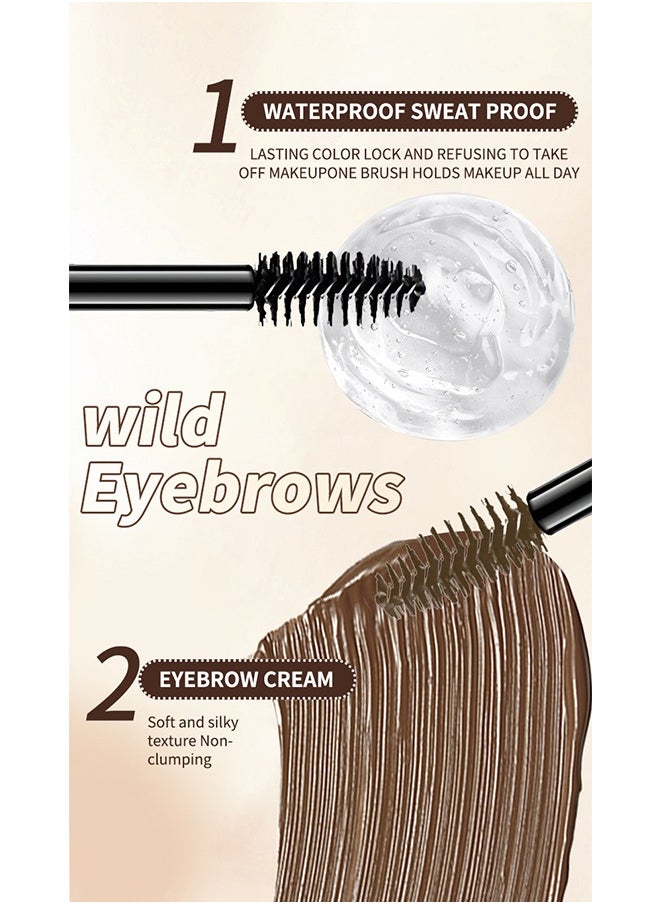 OCHEAL - Double Head Styling Stereo Plastic Eyebrow-"Can't Rub Off" Long-Lasting Artificial Eyebrows ,Waterproof And Sweat Resistant For 18 Hours #03 - Image 1