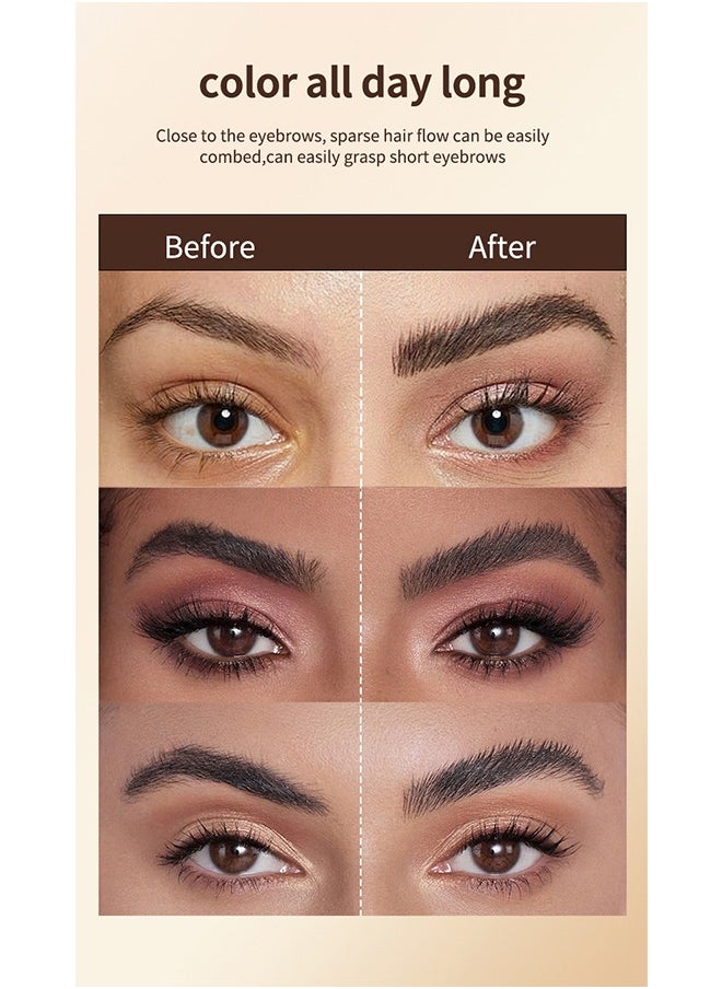 OCHEAL - Double Head Styling Stereo Plastic Eyebrow-"Can't Rub Off" Long-Lasting Artificial Eyebrows ,Waterproof And Sweat Resistant For 18 Hours #03 - Image 1
