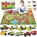 Oriate Farm Tractor Set 34 Piece Die Cast Vehicle Value Playset Large Size 48 Tractors Toy Kids Birthday Gift Farm Play Mat Tractors Animals Trailer Toys Farm Equipment Accessories - Image 3