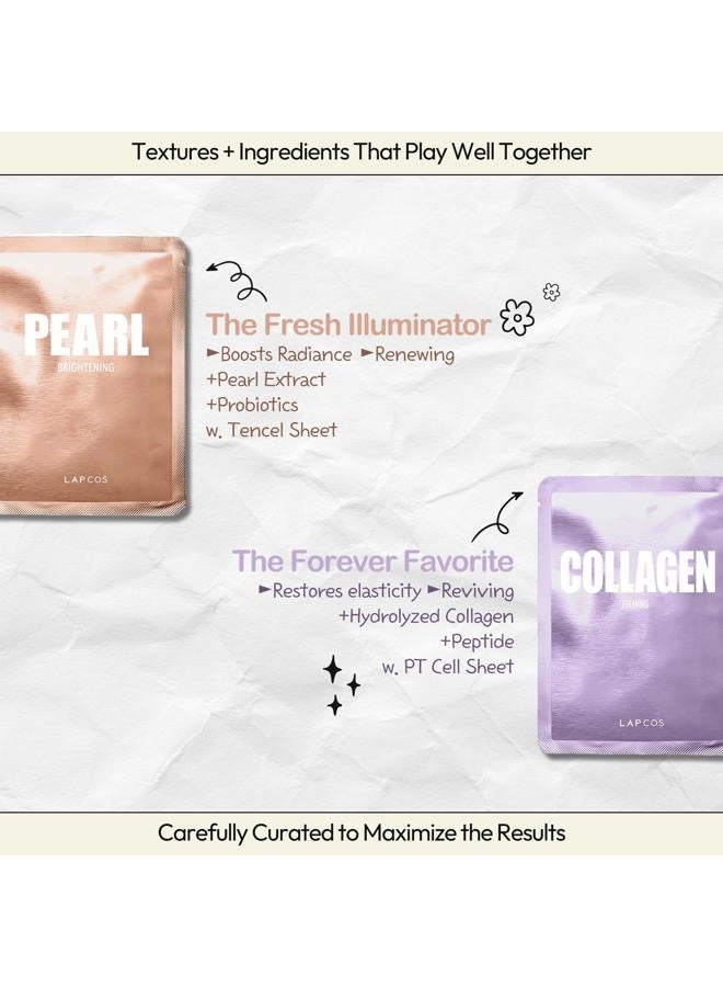 LAPCOS Daily Sheet Mask Variety Pack 7+1 (Version 1) Daily Face Masks - Hydrate, Clarify, Nourish, Exfoliate & Renew Skin, Korean Beauty Favorite (8 pack) - Image 5