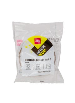 Deli Deli E30406 Double-Sided Tape - 18mm x 10Y x 80um (1 Roll/Bag), White  - Image 4