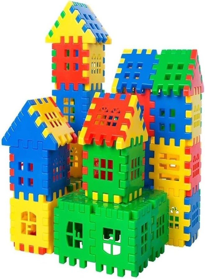 Faibhi House Building Block Set with Storage Pouch |Constructive, Creative & Educational Activity Kit | Puzzle Assembly Shape Toy Set for Kids (House Block with Zipper Pouch_75 pcs) - Image 2