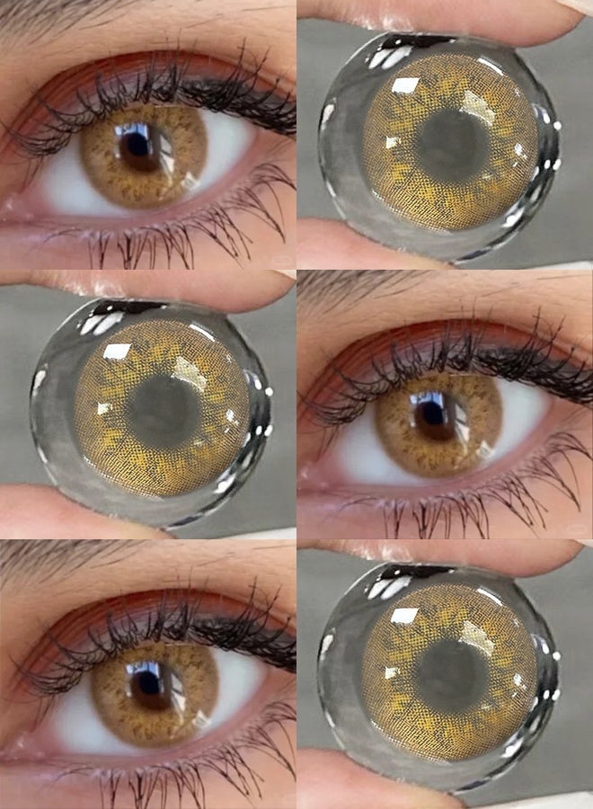 Freshlady Russian Brown Colored Contact Lenses, Natural Daily Makeup Cosmetic Lenses, Festival Gift - Image 4