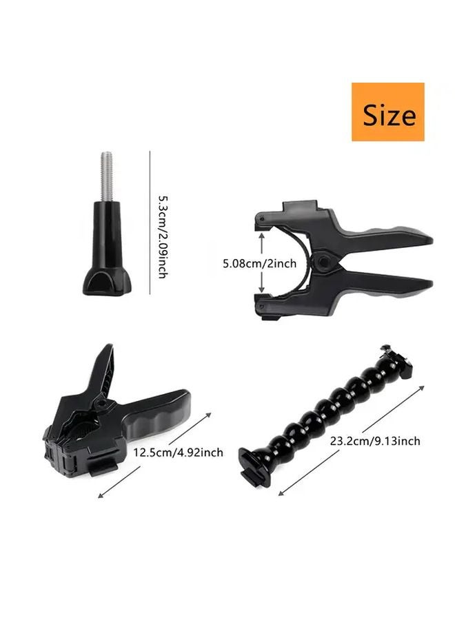 Black Shark Power Clamp Adjustable Gooseneck for Hero12 11 10 9 8 7 6 5 4 3 2 1 Max Fusion DJI Osmo Phone - Image 3