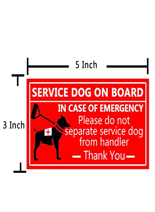 Besttile Service Dogs On Board Please Do Not Separate From Handler Sign,3x5 Inch Service Dogs Must Be On Leash Stickers，10 Pcs Per Pack - Image 2